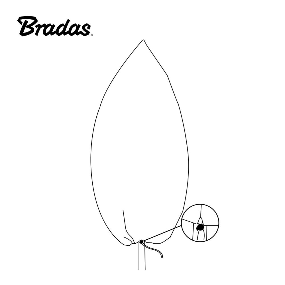 Зимно покривало за растения с връзка, 50 г/м2, 0.8x1м, 3 броя, с марка Brodas.
