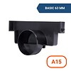 Тапа A с изход Ø50 за MAX-DRAIN BASIC 63 мм, черна пластмаса.