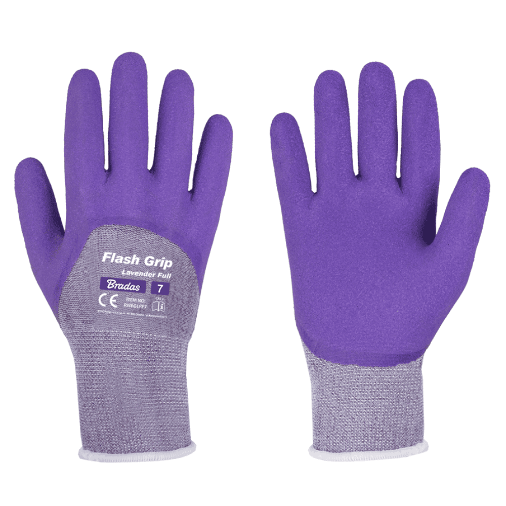 Ръкавици FLASH GRIP LAVENDER FULL латекс, размер 8
